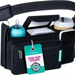 Stroller Organizer Non Slip Straps Stroller Caddy With Cup Holder, Stroller Bag